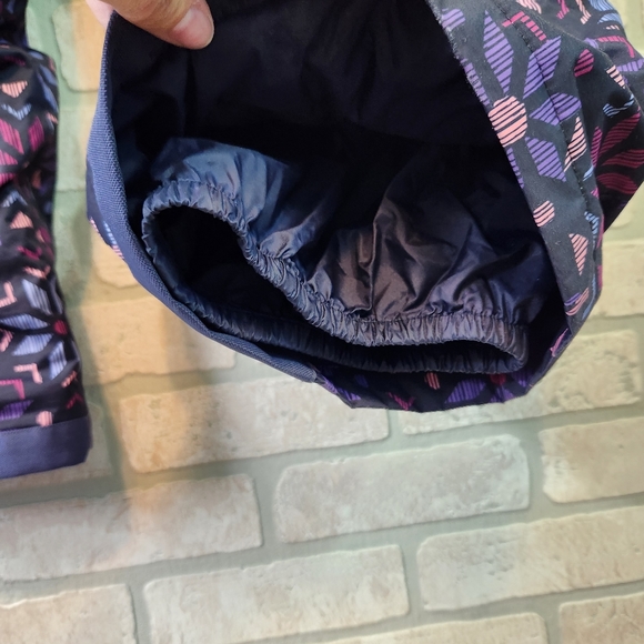 Columbia Big Girls Snowpants Black Pink Purple Aztec Print Size XL 18/20 - Picture 10 of 12